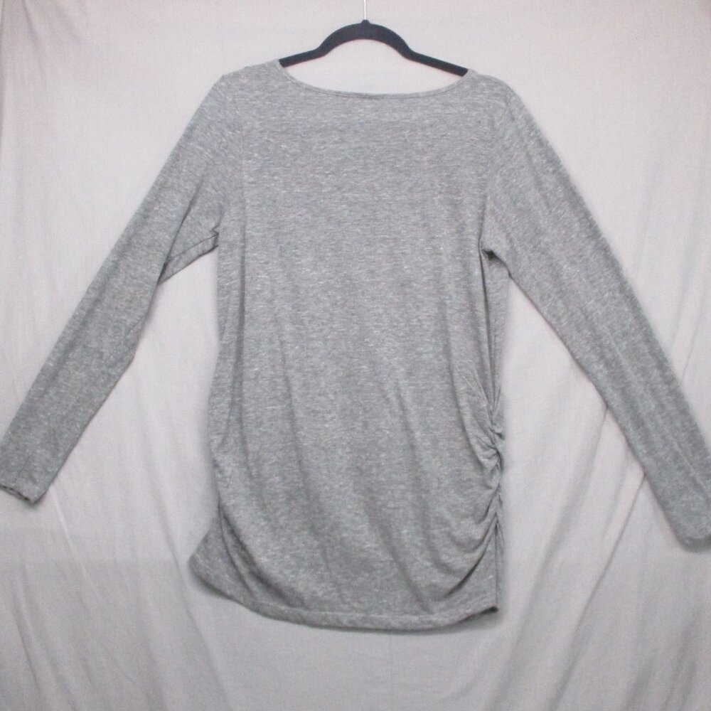 Instant Message Maternity Long Sleeve Peanut Graphic Shirt Gray Women Size | L - Picture 8 of 10